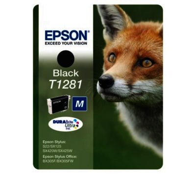 EPSON Fox T1281 Black Ink Cartridge EPSON Fox T1281 Black Ink Cartridge